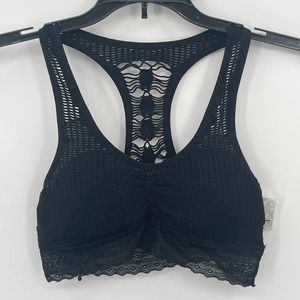Free Press Black Lace Racerback Bra